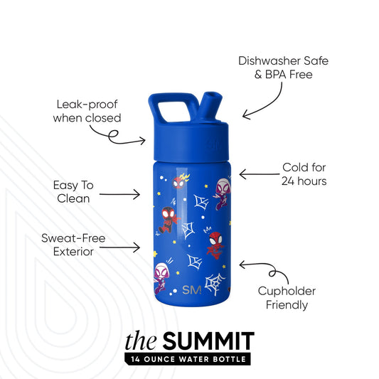 Summit Kids Water Bottle with Straw Lid