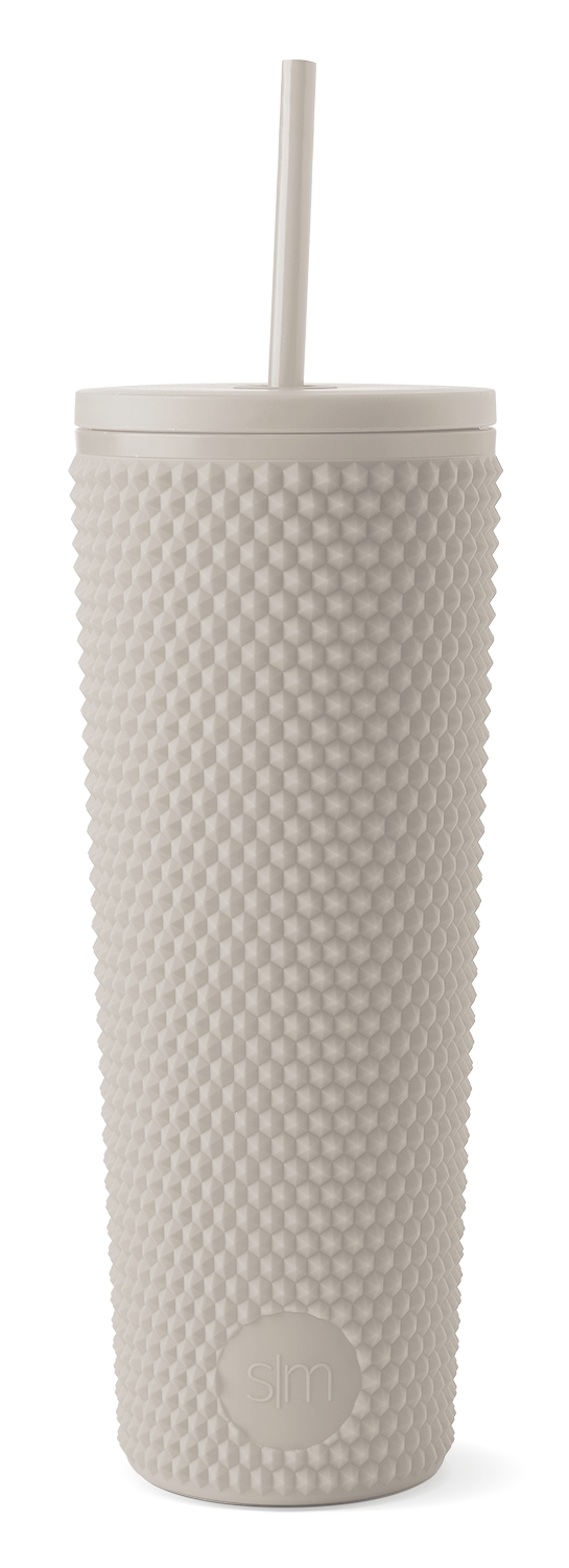 Textured Plastic Classic Tumbler with Straw Lid