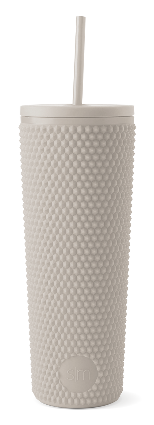 Textured Plastic Classic Tumbler with Straw Lid