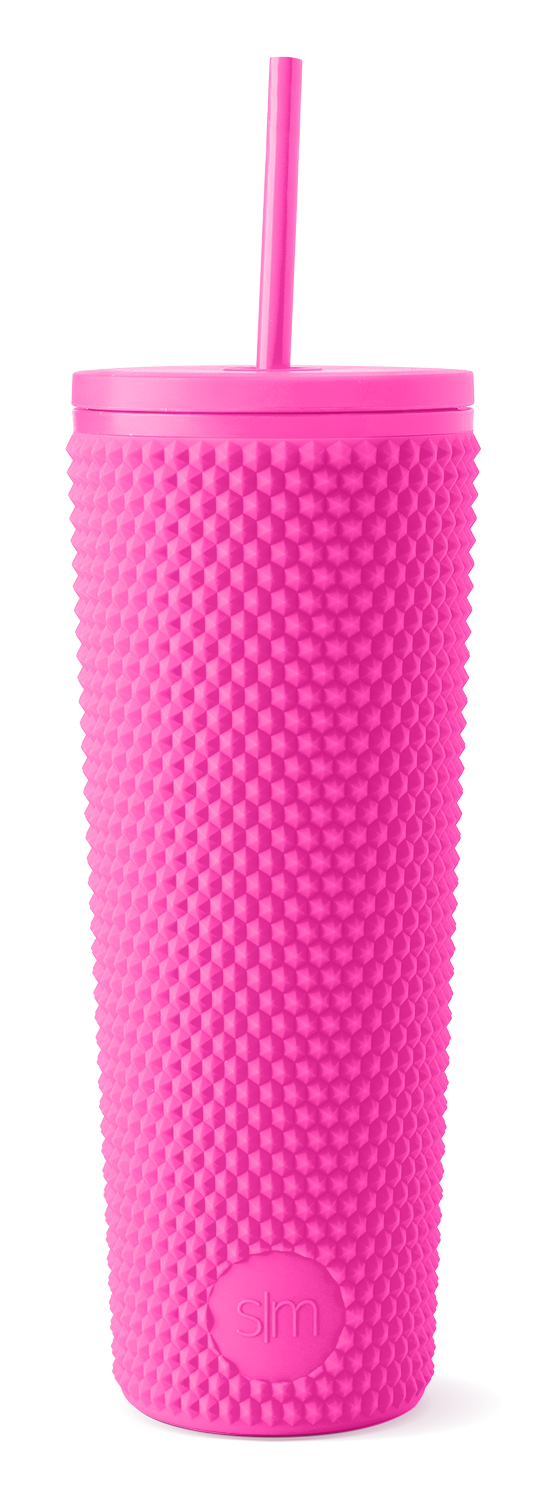 Textured Plastic Classic Tumbler with Straw Lid