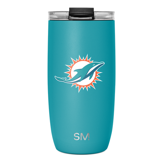 NFL Voyager Tumbler with Clear Flip Lid & Straw