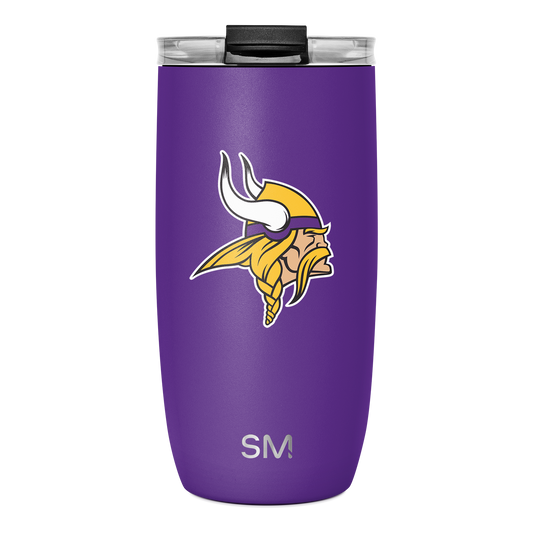 NFL Voyager Tumbler with Clear Flip Lid & Straw