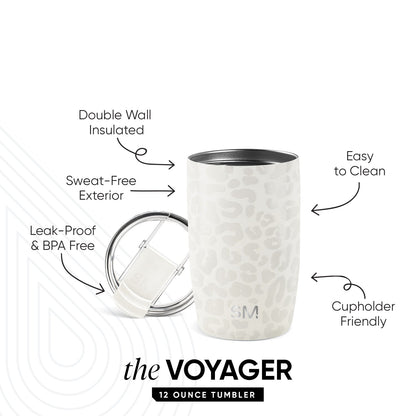 Voyager Tumbler with Clear Flip Lid & Straw