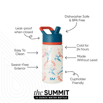 Summit Kids Water Bottle with Straw Lid