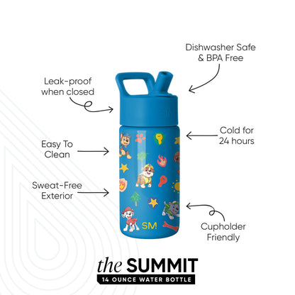 Summit Kids Water Bottle with Straw Lid
