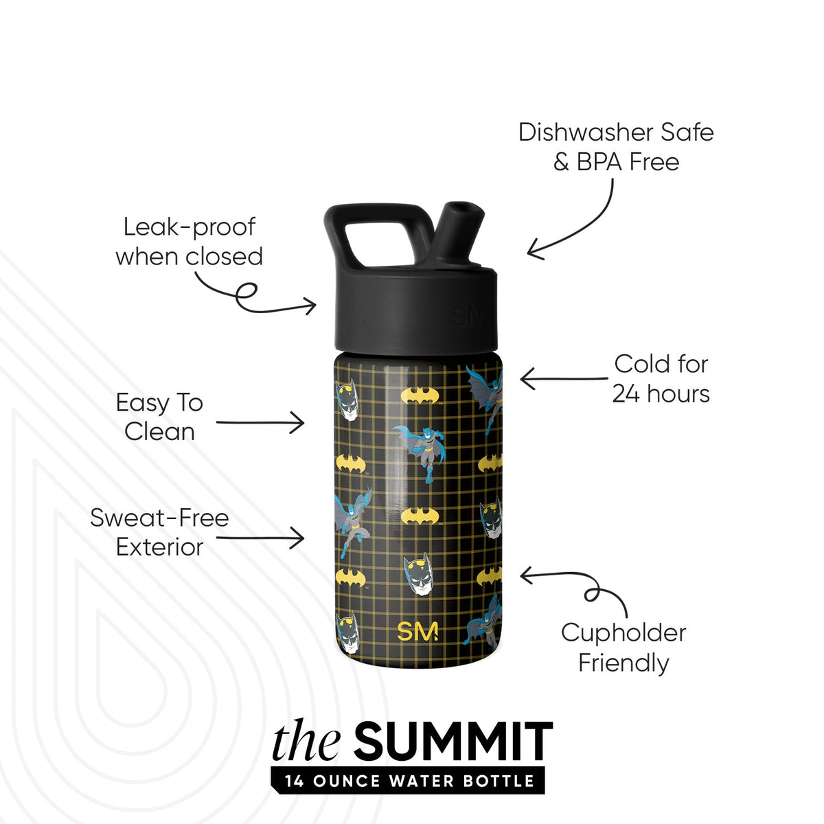 Summit Kids Water Bottle with Straw Lid