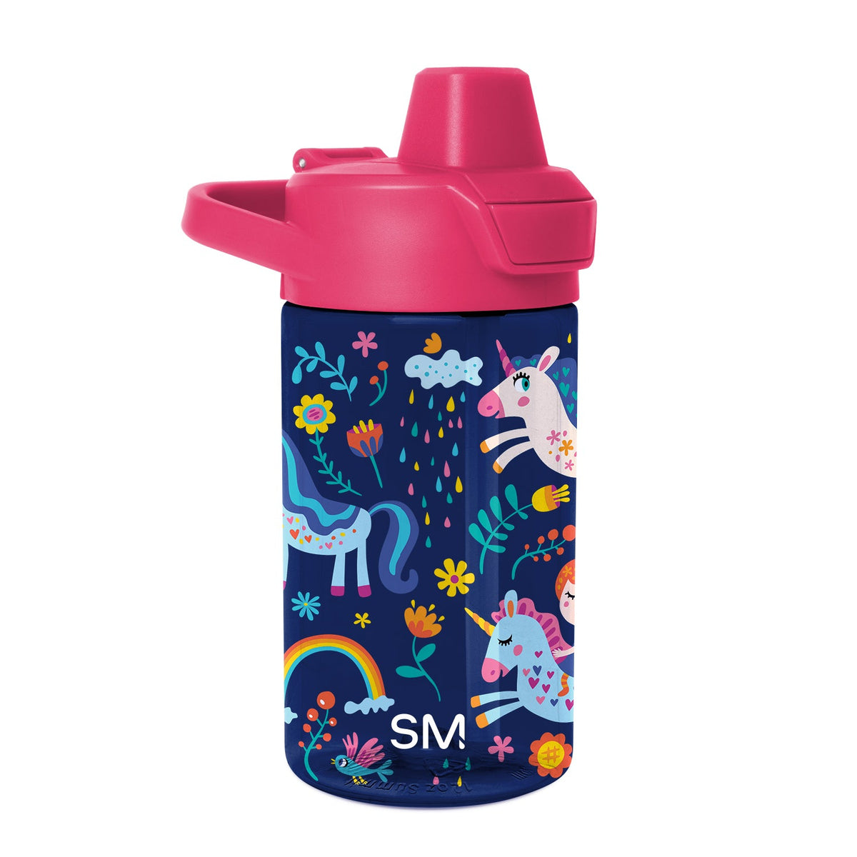 Summit Kids Plastic Water Bottle with Simple Flip Straw Lid