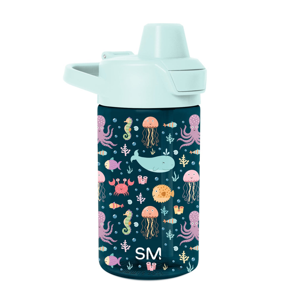 Summit Kids Plastic Water Bottle with Simple Flip Straw Lid