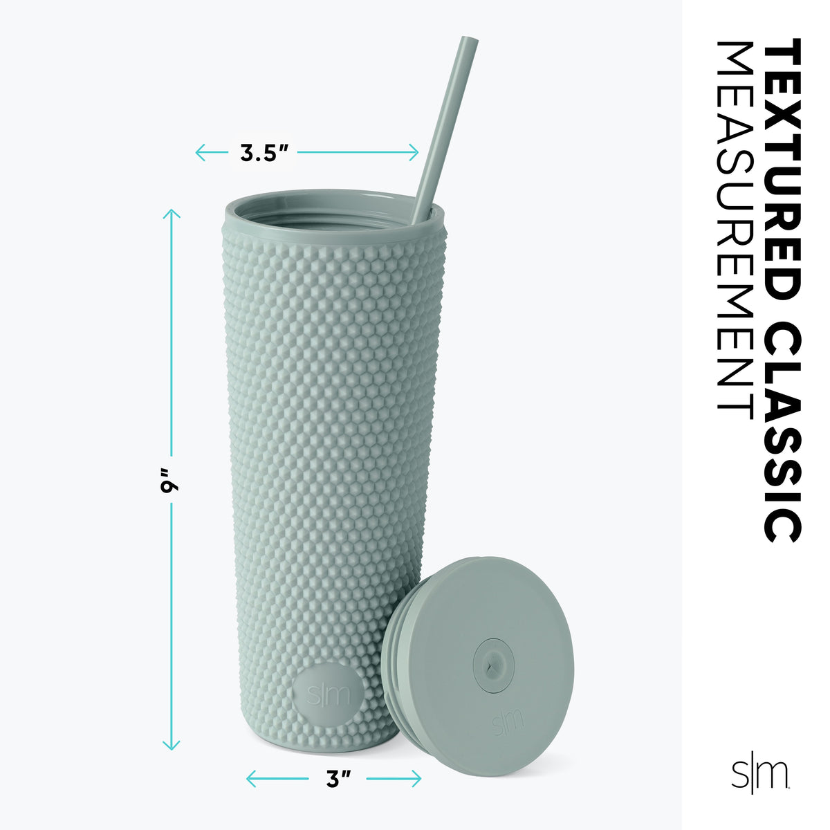 Textured Plastic Classic Tumbler with Straw Lid